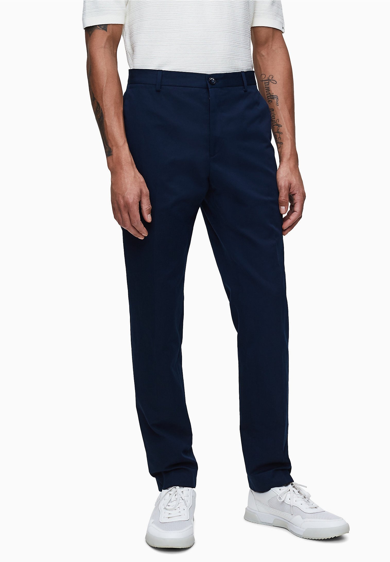 Calvin Klein Pantaloni eleganti - calvin navy/blu - Zalando.it