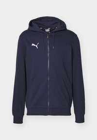 TEAMGOAL CASUALS HOODED JACKET - Felpa con zip - navy/white