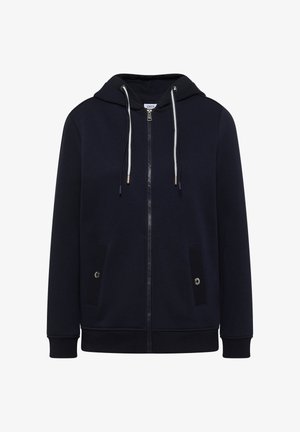 Cecil, SWEATJACKE MIT ANGERAUTER OBERFLÄCHE - Sweat zippé - urban dark blue