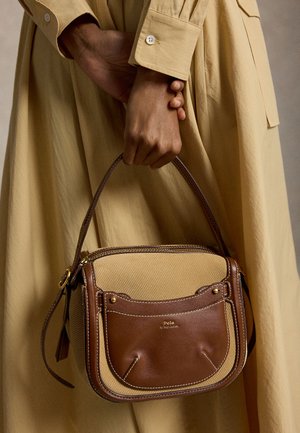 Polo Ralph Lauren, POLO ID SUEDE & LEATHER MINI SATCHEL - Τσάντα χειρός - biscotti/ciouo
