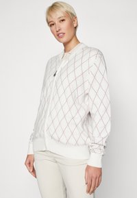 Daily Sports ARGYLE CARDIGAN - Sweater met rits - white/pink