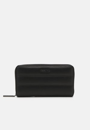 LINE QUILT LARGE ZIP AROUND - Portafoglio - black