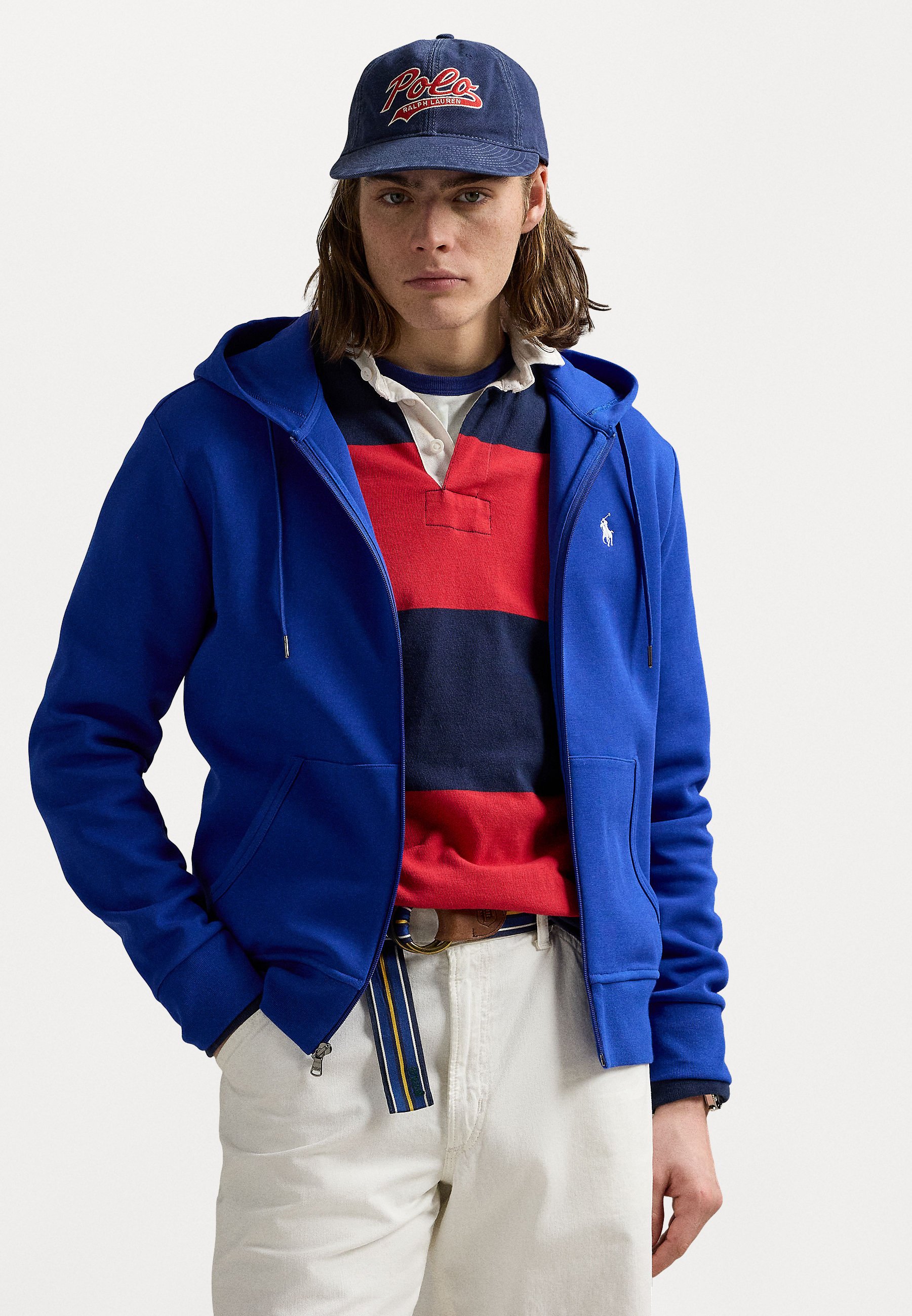 トップス \"90s polo sport\" fullzip hoodie M Vintage Ralph Lauren RALPH LAUREN SPORT cable knit cotton