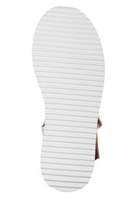 Talpa de pantof din cauciuc, de culoare albă, având dâre horizontale pentru aderență și un design rotunjit. Nu sunt vizibile decorațiuni sau accente suplimentare.