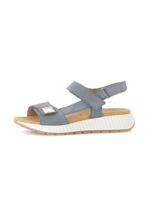 Sandalen met sleehak - blau