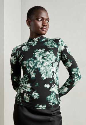 Scotch & Soda ALL OVER PRINTED MOCK NECK - Långärmad tröja - park green