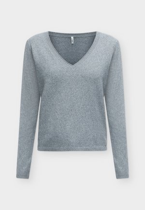 ONLY, ONLLOYAL VNECK - Pullover - light grey melange