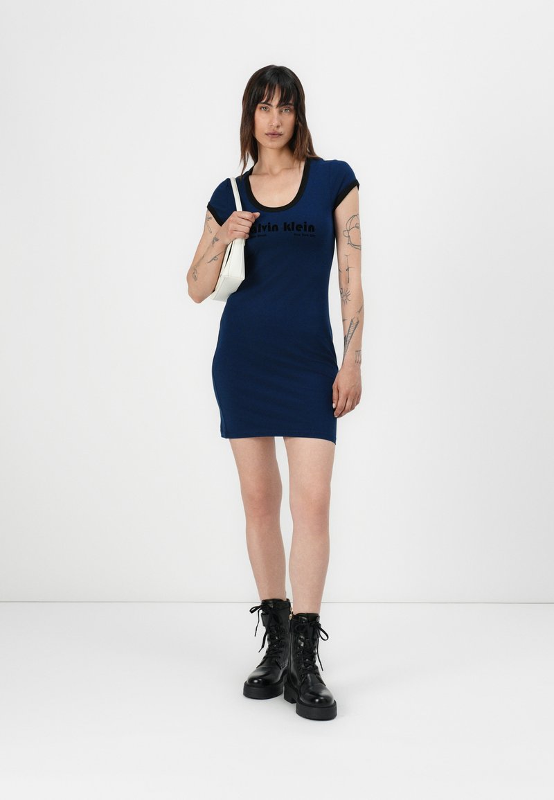 Dress Vestido Casual Calvin Klein Calvin Klein Jeans Vestido Ligero Pageant  Blue/azul