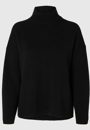 Selected, HIGH NECK - Пуловер - black