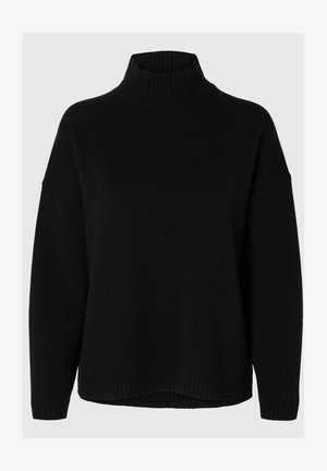 Selected, HIGH NECK - Пуловер - black