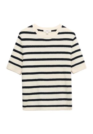 Marks & Spencer, RICH STRIPED BOUCLÉ - T-shirt print - ivory mix