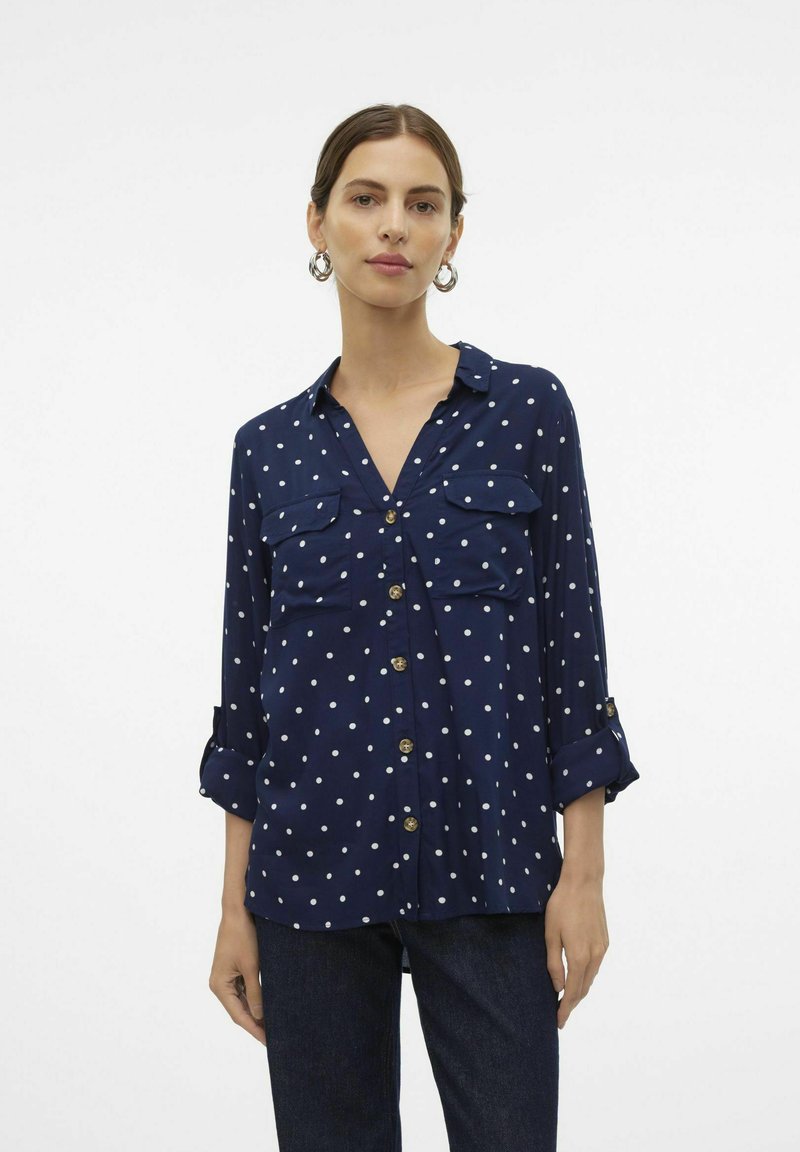 Vero Moda VMBUMPY L/S NEW NOOS - Blusa - navy blazer