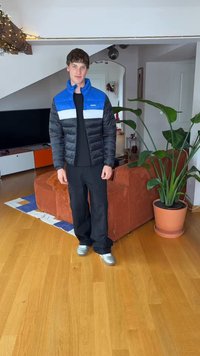 Jack & Jones JJVINCENT PUFFER COLLAR - Ľahká bunda - nautical blue