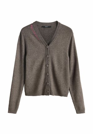 TALL FIT - SUPERSOFT V-NECK - Strickjacke - chocolate brown