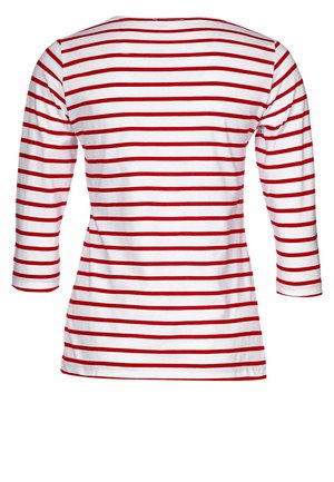 MARINIÈRE STRIPE 3/4 T-SHIRT - Langærmet T-shirt - blanc/braise