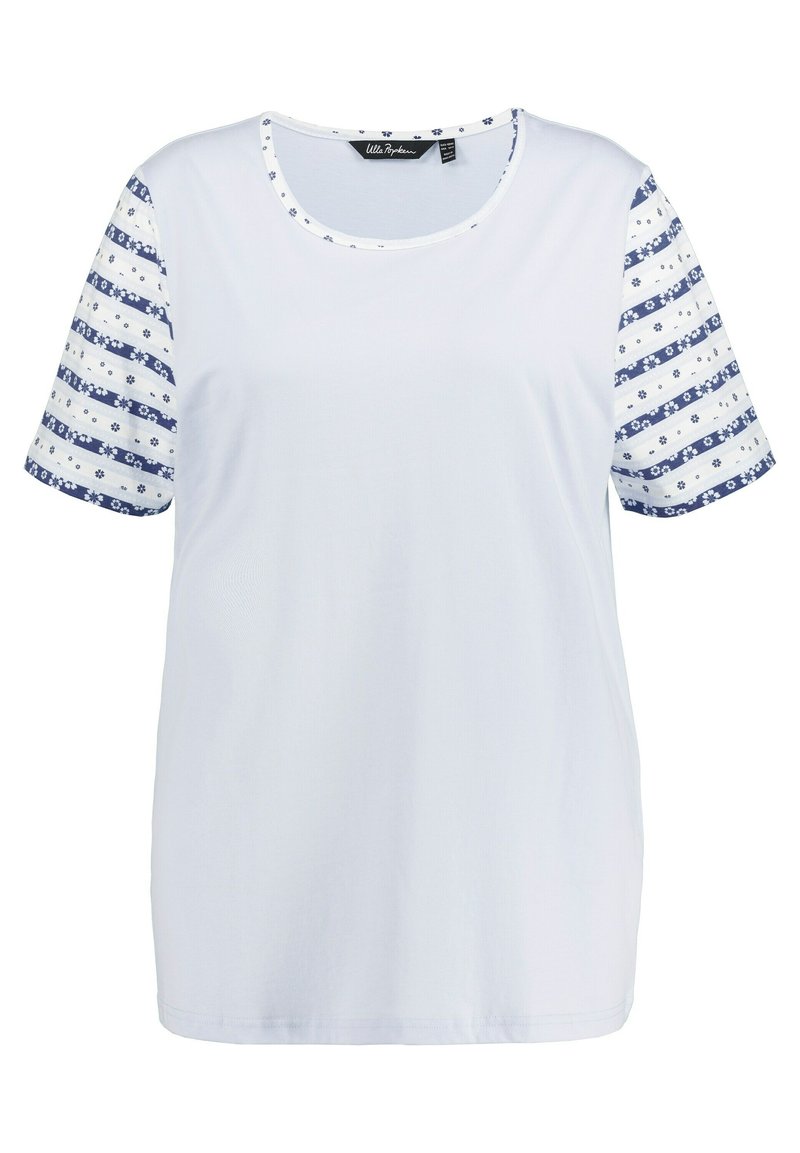 Damen Nachthemden | Ulla Popken FLOWERS Nachtwäsche Shirt lichtblauw/hellblau - CO23168 Damen Nachthemden | Ulla Popken FLOWERS Nachtwäsche Shirt lichtblauw/hellblau - CO23168