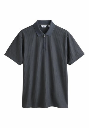 Next, REGULAR FIT - TEXTURED SMART ZIP NECK POLO SHIRT  . - Poloshirt - slate grey