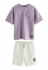 Next - REGULAR FIT UTILITY SHORT SLEEVE SET - Tracksuit bottoms - purple cement Thumbnail Image 1