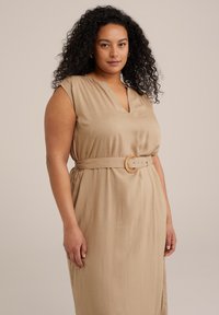 WE Fashion CURVE - Denní šaty - beige