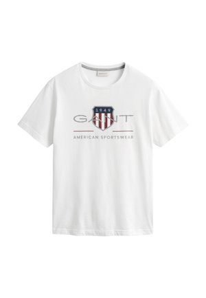 GANT, REG ARCHIVE SHIELD SS T-SHIRT, biały