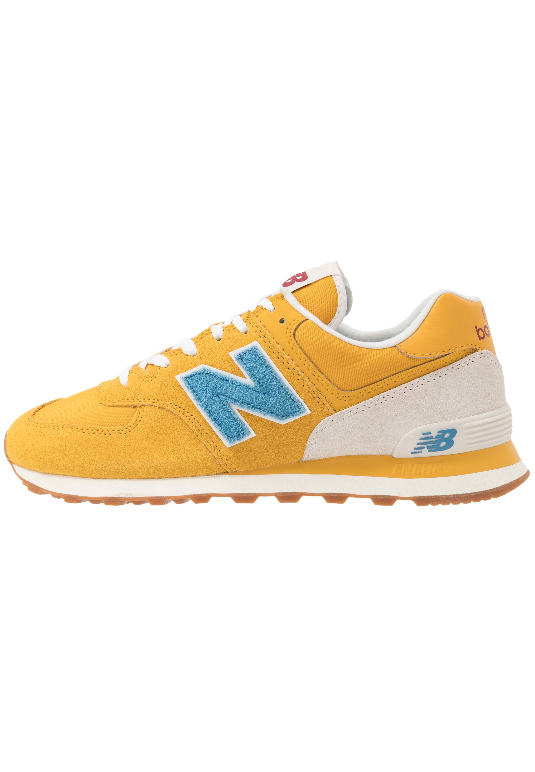 Geen opleggen kop New Balance 574 - Trainers - blue/yellow/yellow - Zalando.de