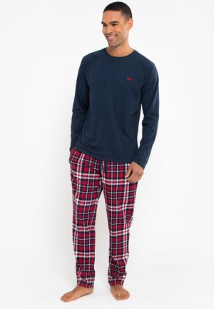 FLINT - Haut de pyjama - navy & red check