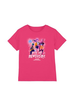 Print T-shirt - neon pink