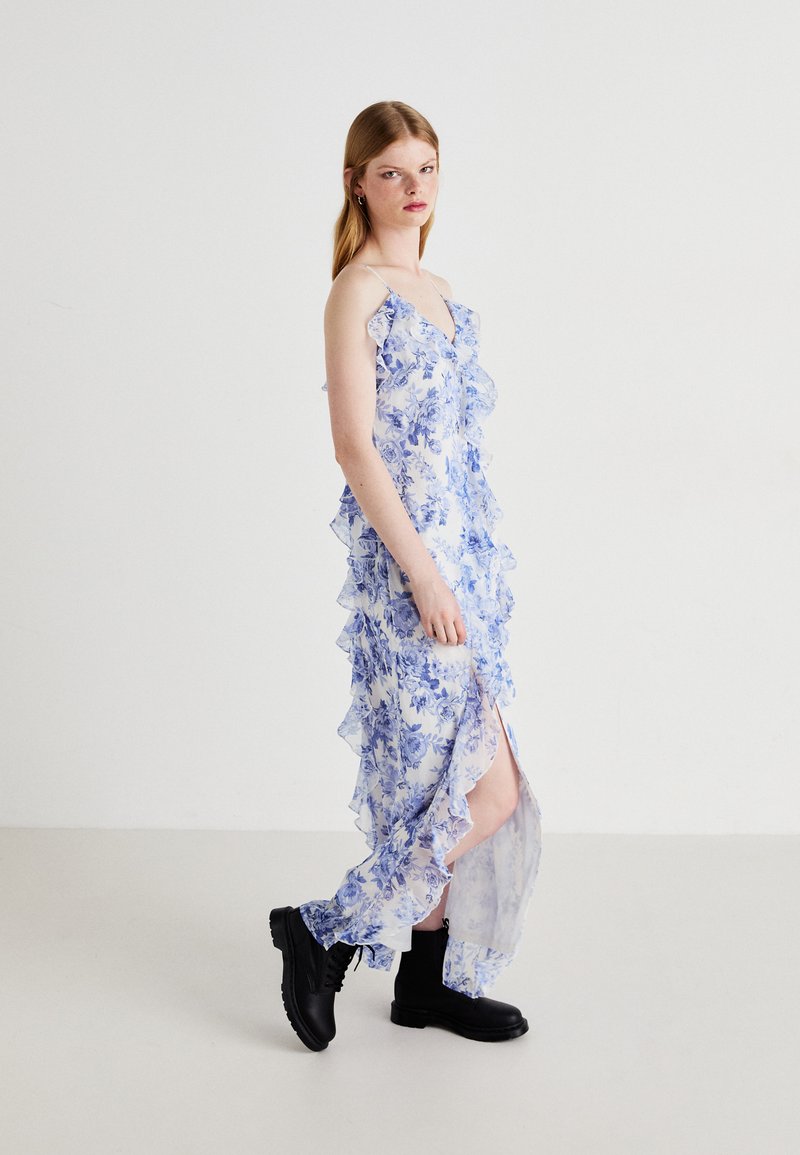 ONLY ONLMIRIAM LIFE FRILL LONG DRESS - Maxi dress - bel air blue/light blue  - Zalando.ie