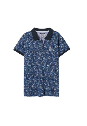 MANCHES COURTES BALADE EN PROVENCE - Polo - bleu marine imprime floral