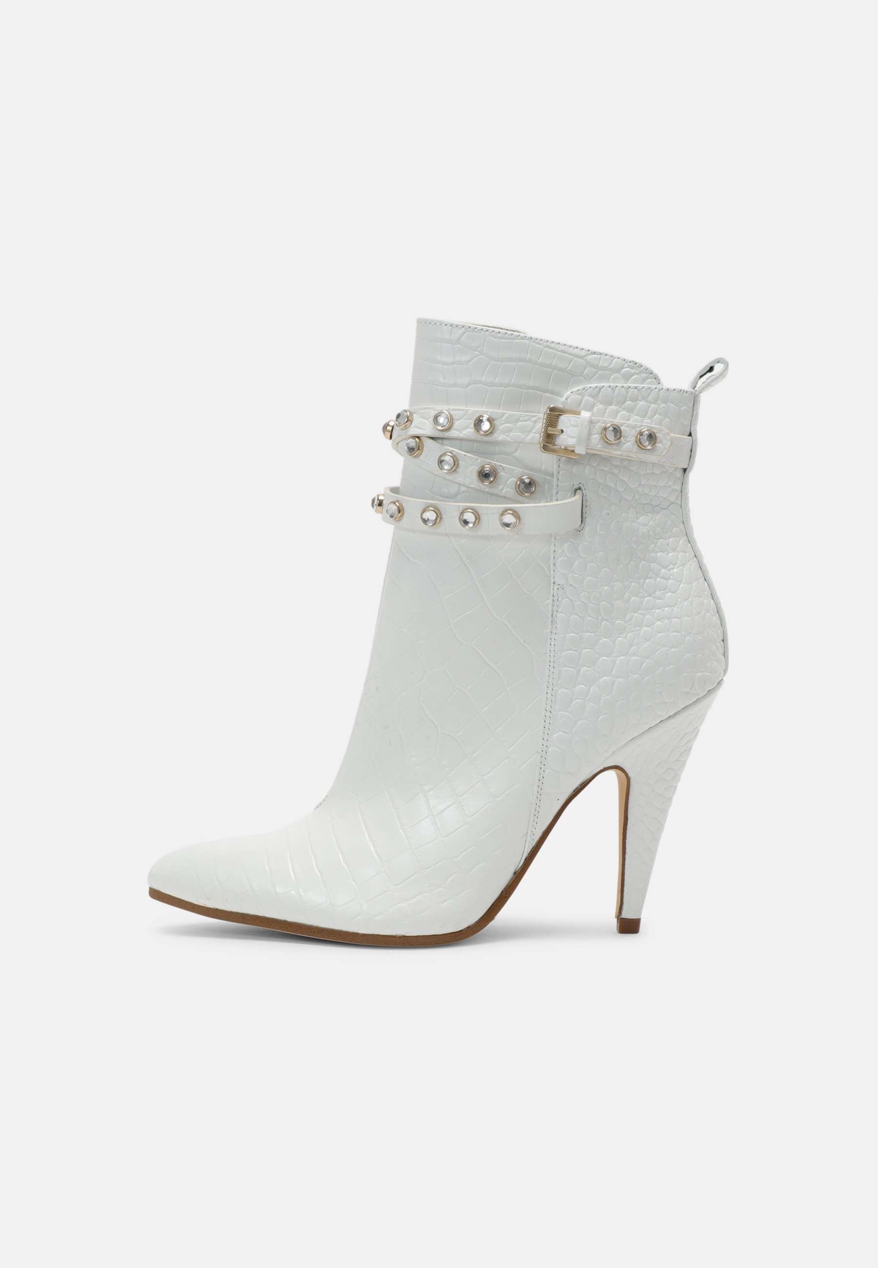 Guess JESSIA - Botines de tacón - white/blanco - Zalando.es