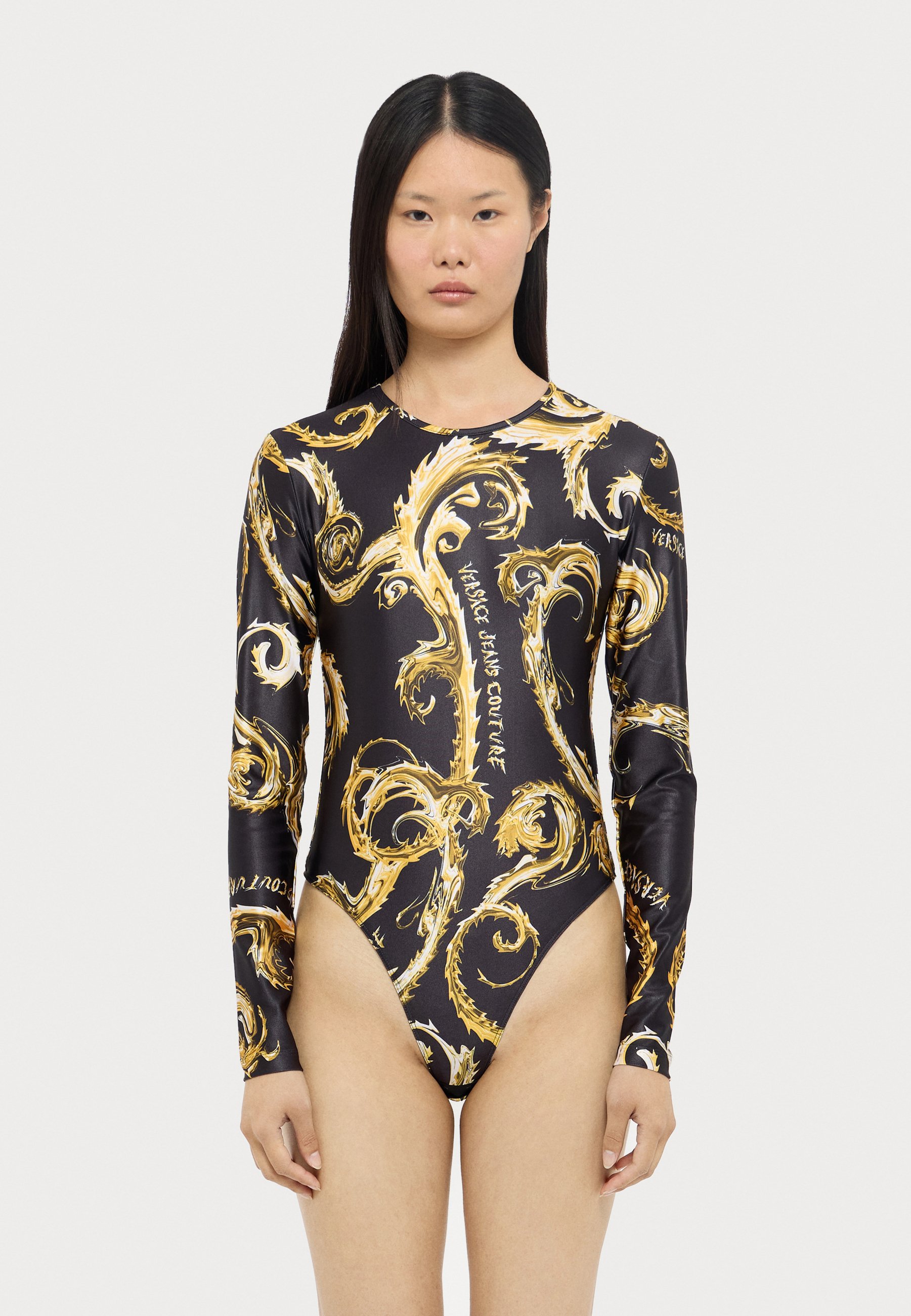 Versace Jeans Couture Long sleeved top - black/gold/black