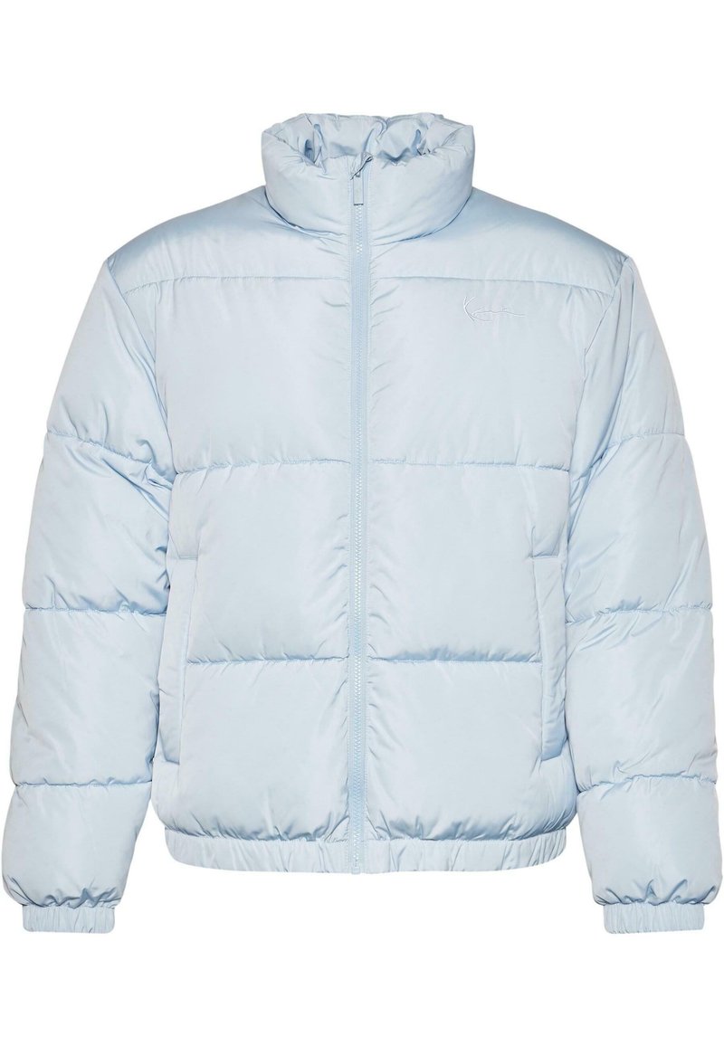 men's light blue puffer jacket