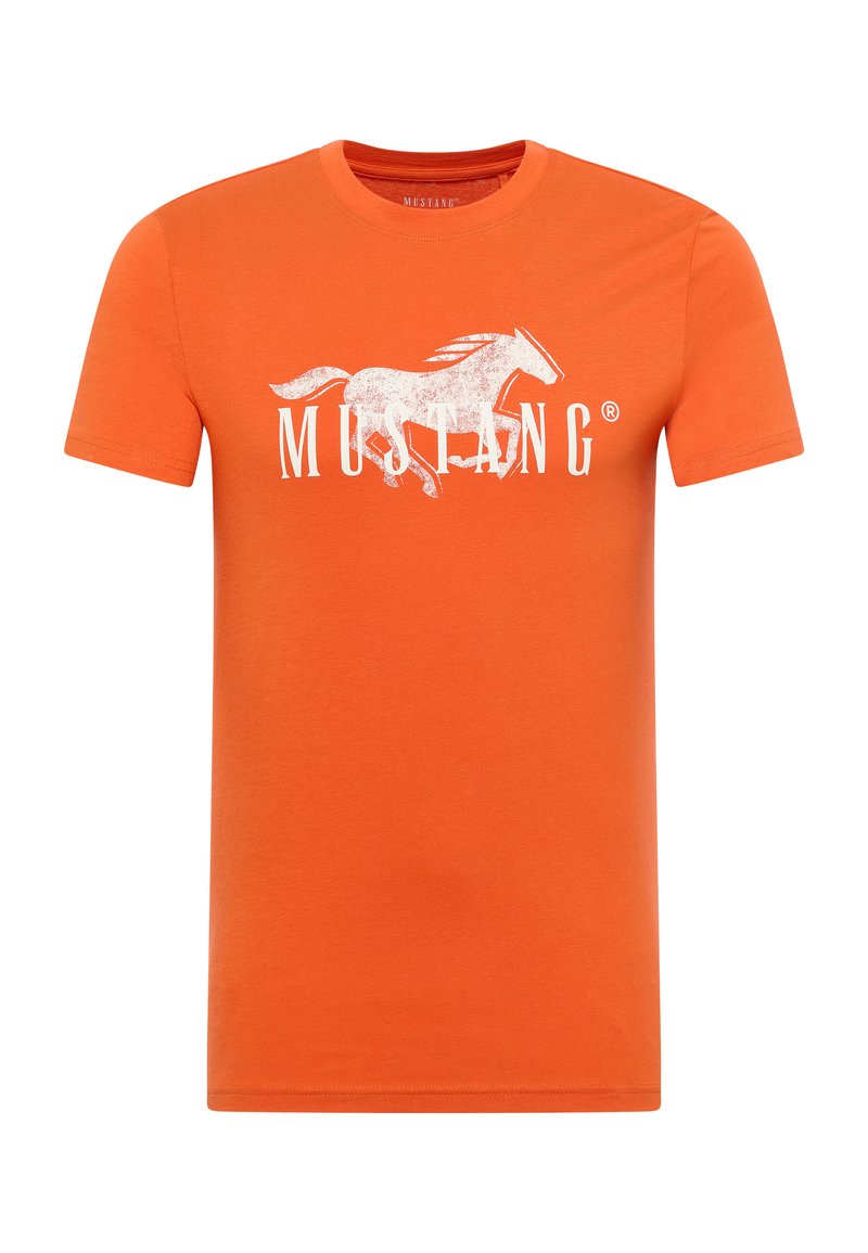 mustang T-shirt print oranje mustang T-shirt print oranje