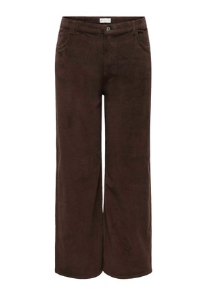 ONLY Carmakoma, CARHOPE GLOBAL EX HW WIDE CORD PNT NOOS - Stoffhose - black coffee