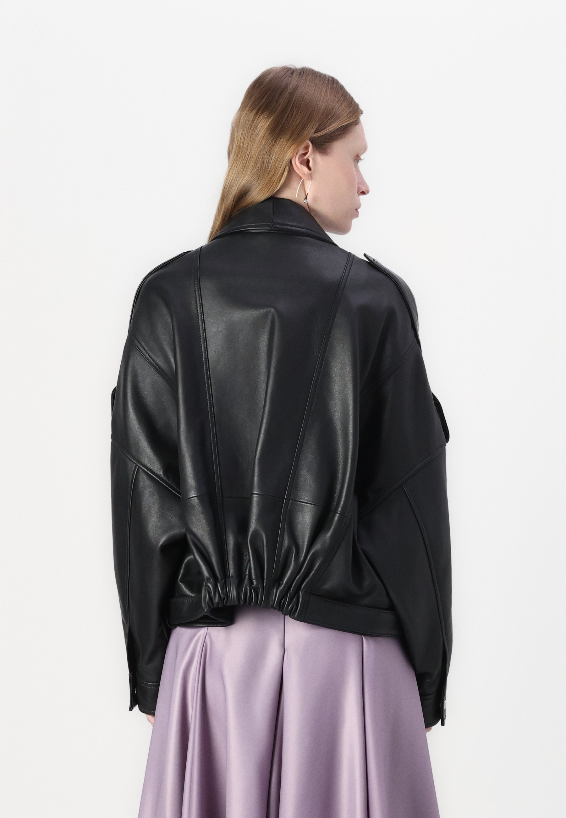 Pinko CONFINE CHIODO - Leather jacket - black - Zalando.co.uk