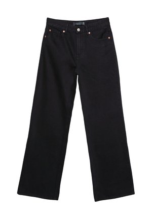 Stradivarius, D92 STRAIGHT WIDE JEANS - Jeans Straight Leg - black