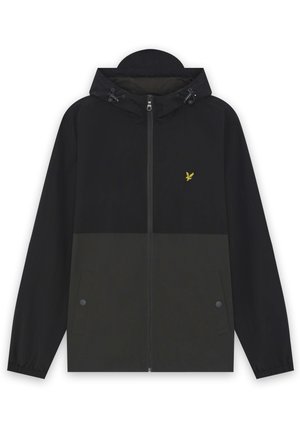 Lyle & Scott, COLOUR BLOCK ZIP THROUGH HOODED JACKET - Let jakke / Sommerjakker - jet black/gunmetal