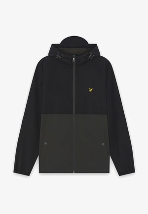 Lyle & Scott, COLOUR BLOCK ZIP THROUGH HOODED JACKET - Let jakke / Sommerjakker - jet black/gunmetal