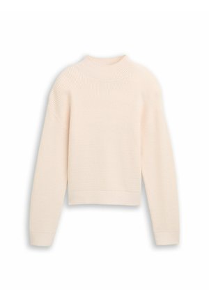 MIT STEHKRAGEN - Trui - soft cream beige