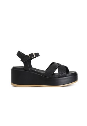 Sandali con plateau - black