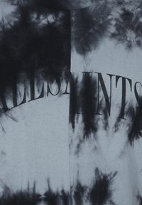AllSaints DROPOUT TIE DYE SS CREW - Μπλουζάκι με στάμπα - washed black/blue