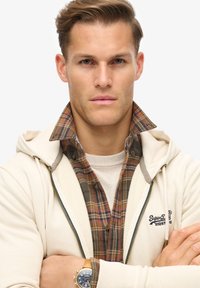 Superdry & Co Sweater met rits - washed chalk