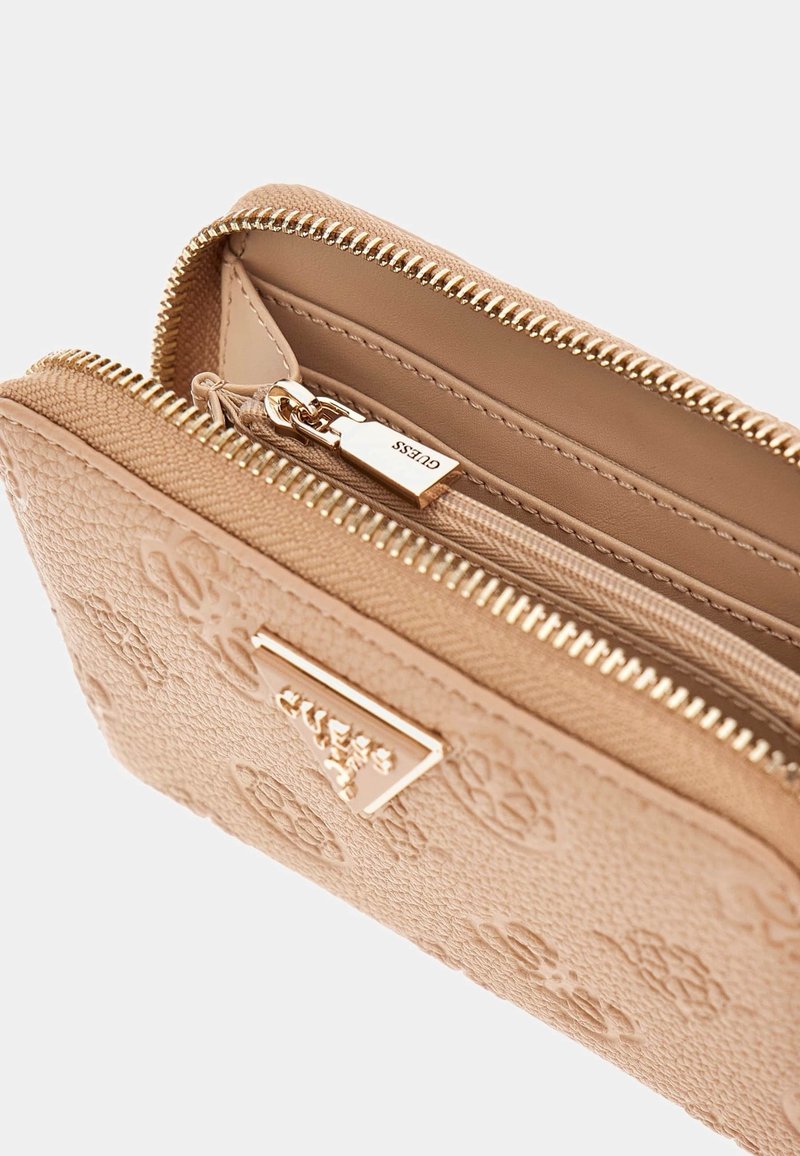 Designer Wallets Guess Portemonnaie Gold Guess Women Brown Printed