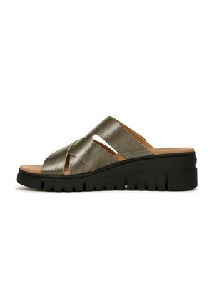 Muiltjes - gunmetal leather