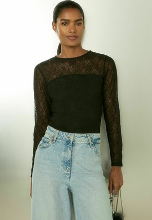BERNICE DOUBLE-LAYER - Bluse - black