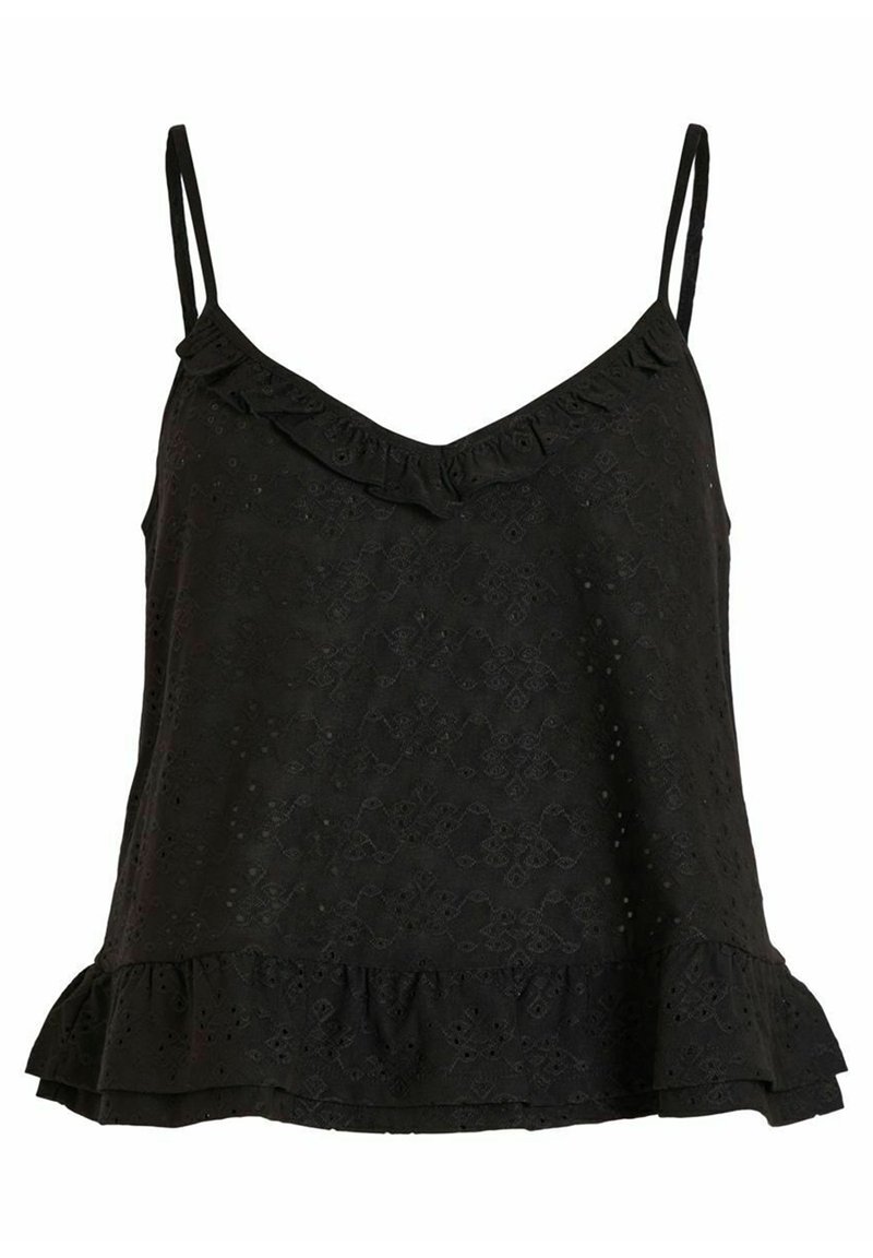 Damen T-Shirts | Vila V AUSSCHNITT Top black/schwarz - AV72733 Damen T-Shirts | Vila V AUSSCHNITT Top black/schwarz - AV72733