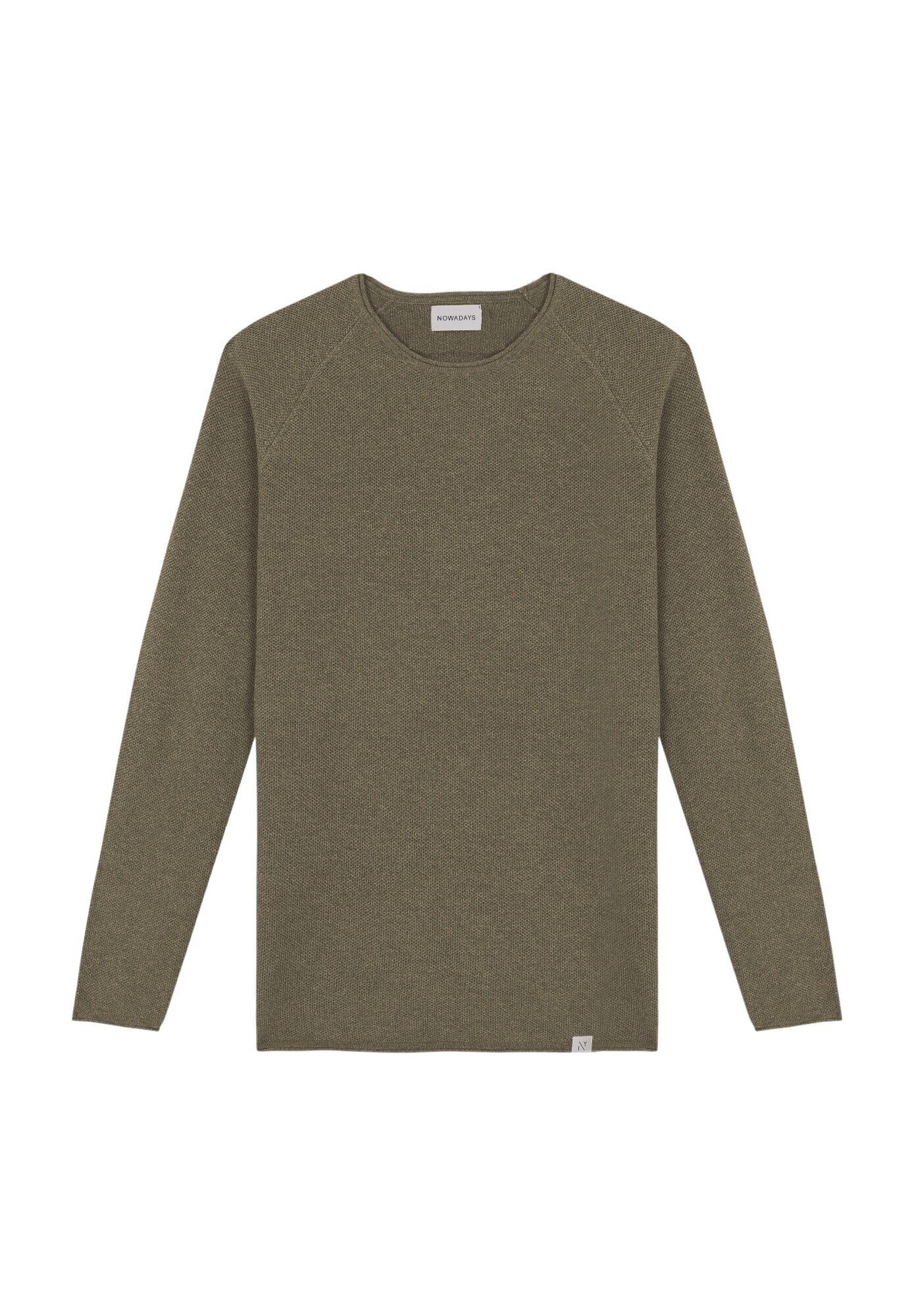 カットソー(長袖/七分) HEAVY HONEYCOMB CREW NECK PULLOVER Honeycomb Crewneck Sweater - Stone Grey | Mens Crewneck | One Bone