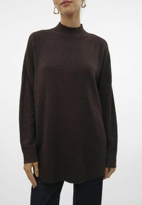 VMPLAZA HIGHNCK LONG PULLOVER - Svetr - chocolate torte