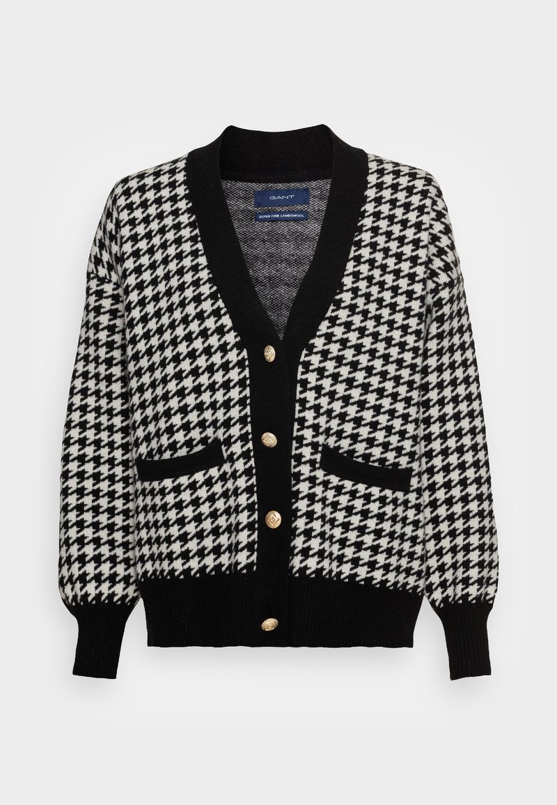 GANT HOUNDSTOOTH CARDIGAN Cardigan ebony black/black Zalando.co.uk