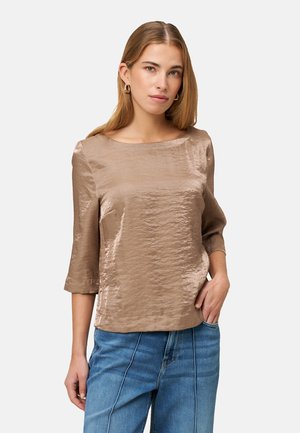 MIT KNITTEROPTIK - Blouse - gold